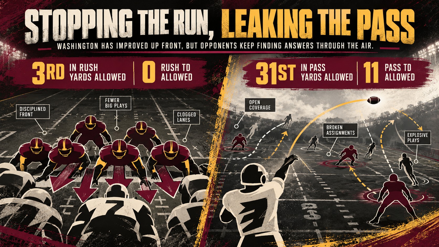 Washington Is Stopping the Run, but Its Pass Defense Remains a Major Problem